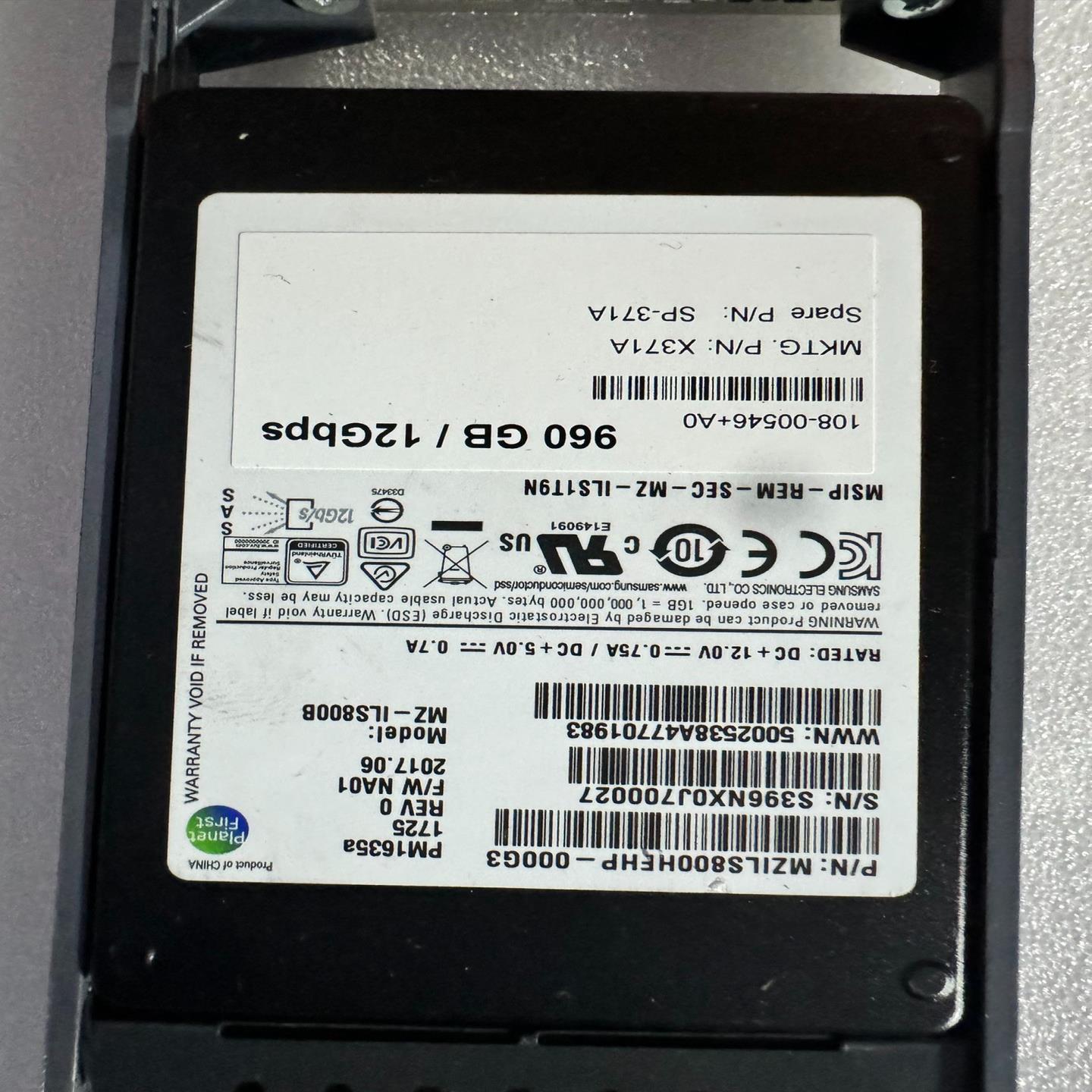 （设备配件）NetApp X371A X371A-R6 960G SAS