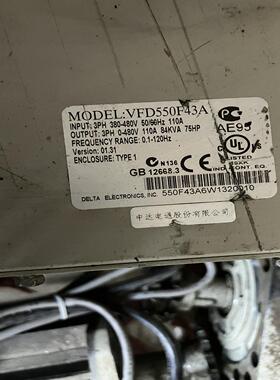[德峰]VFD550F43A台达变频器，功能好的，实物图片显示
