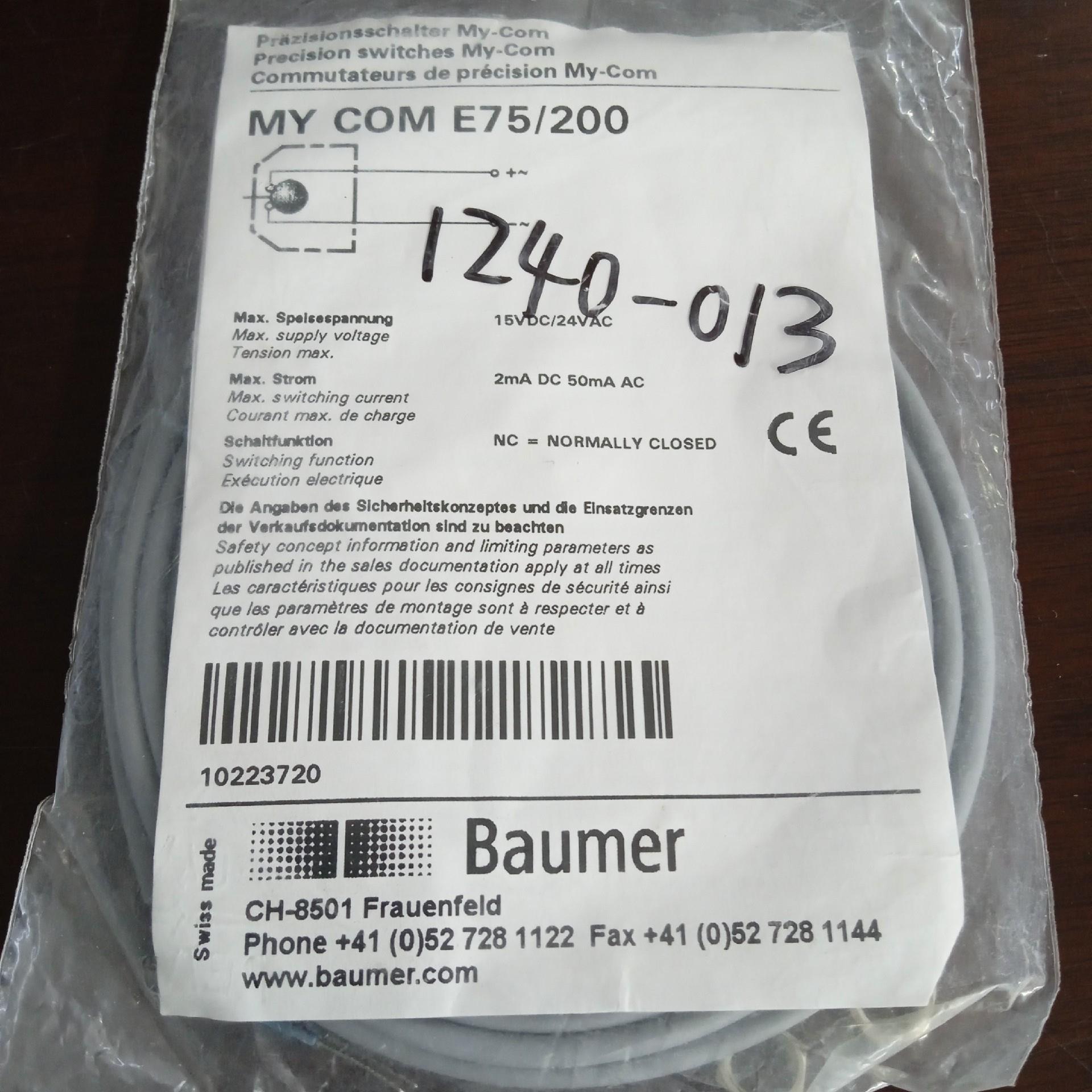 堡盟传感器MY COM E75/200