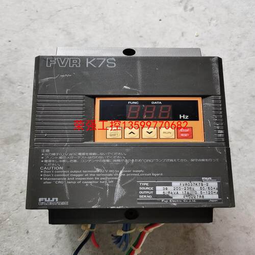 【荣强工控】拆机富士变频器FVR037K7S-2，220V3.7KW实物