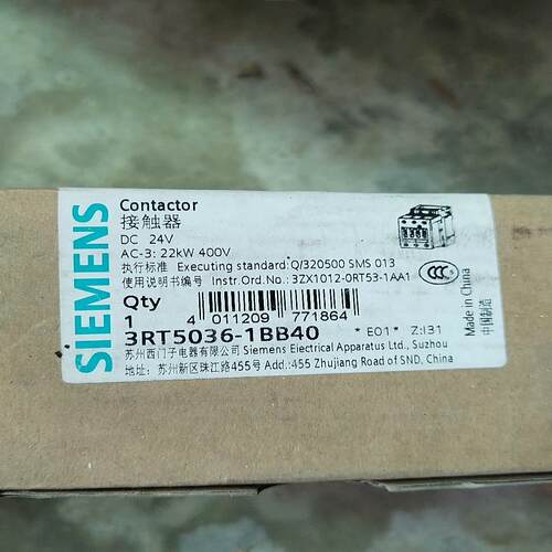 （设备配件）西门子3RT5036-1BB40直流接触器