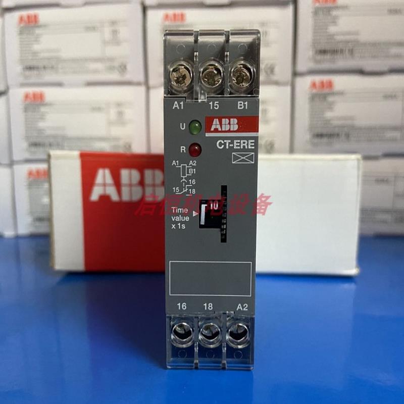 ABB时间继电器 CT-ERE，1 c/o，0.1-10s，24VAC/DC，220-240VAC