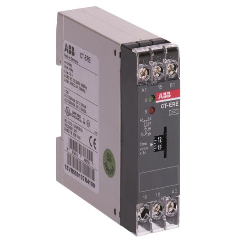 ABB时间继电器 CT-ERE  1c/o， 0.1-10s， 110-130VAC
