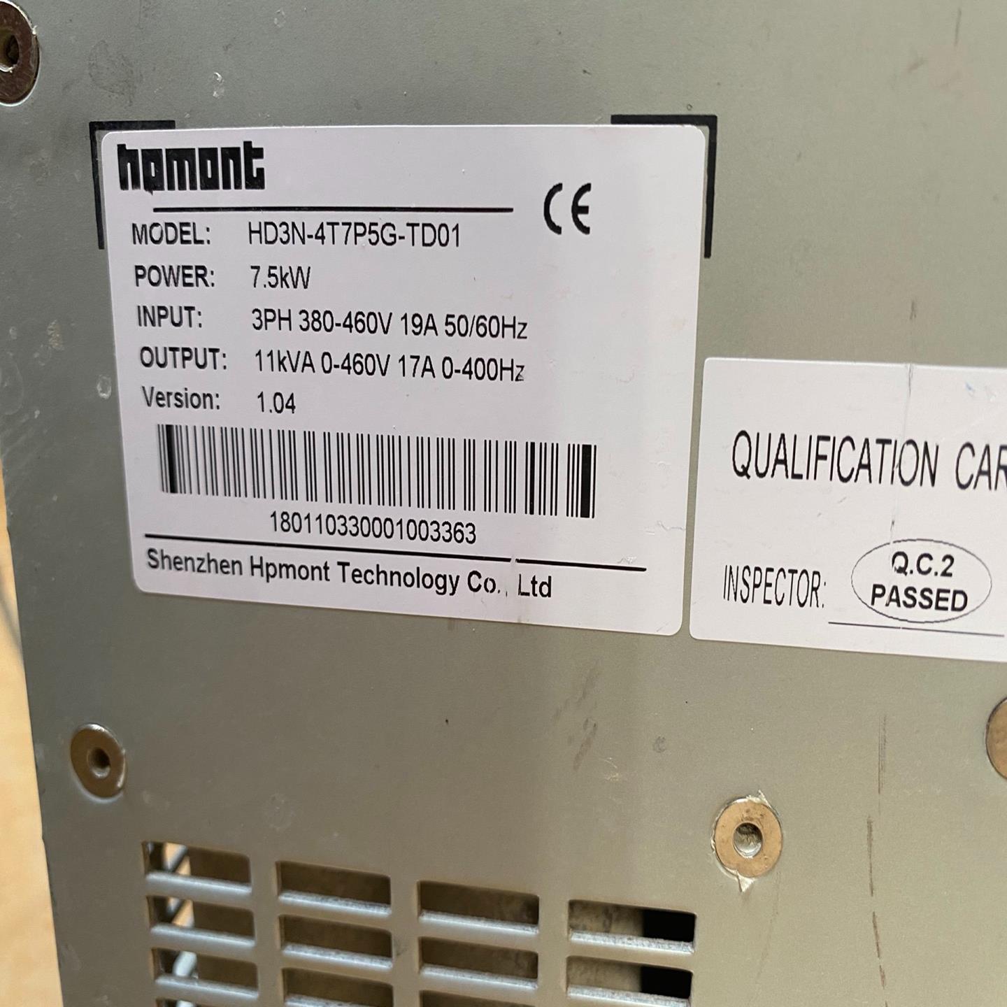 （设备配件）拆机HD3N-4T7P5G-TD01   7.5KW，功能包