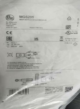 全新原装德国IFM易福门MGS205全金属磁性开关传感器MG