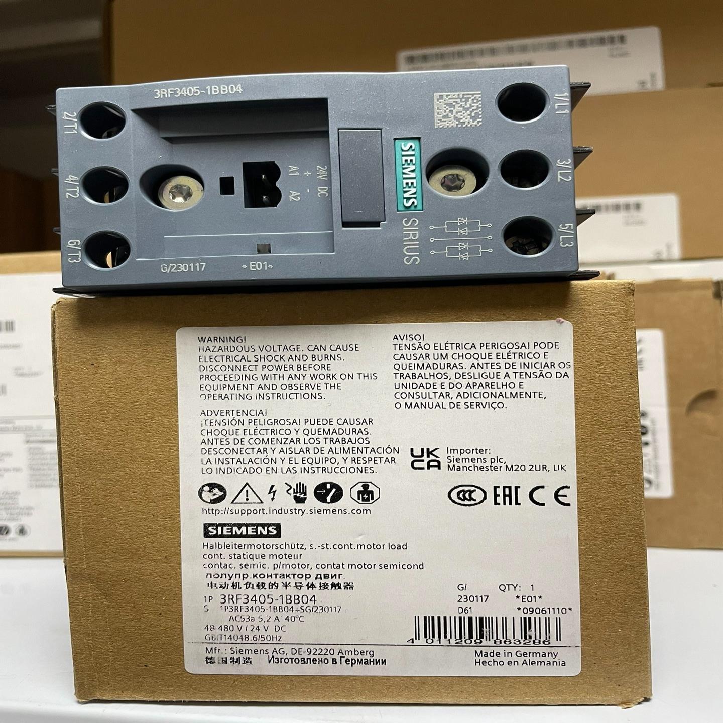 3RF3405-1BB04  3相 半导体接触器 3RF3