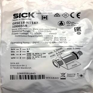 GRSE18 P1147议价 N1147 西克SICK圆柱形光电开关GRSE18