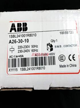 ABB交流接触器A26-30-10，A26D-30-10，24V，110V，220V，3议价