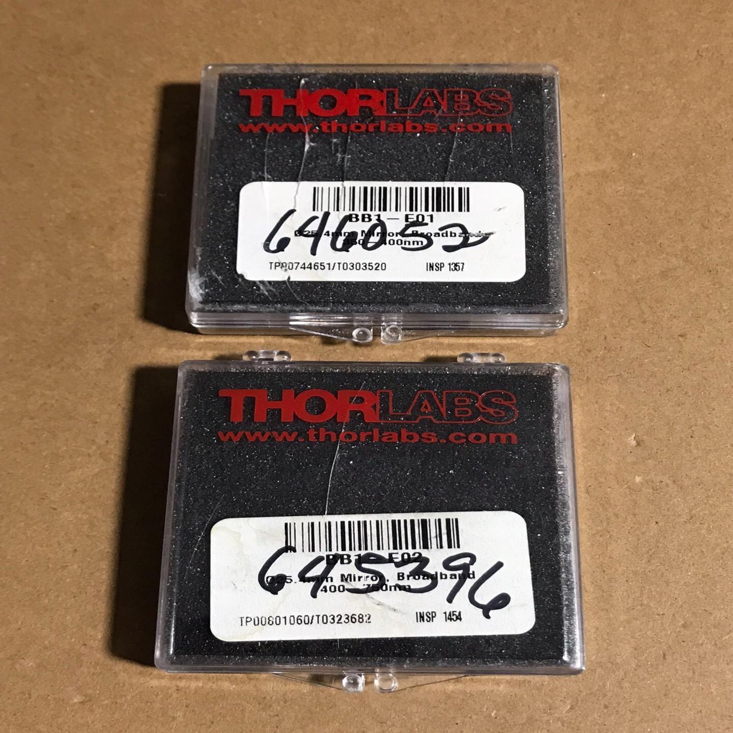 THORLABS索雷博平面反射镜BB1-E01、BB1-E0