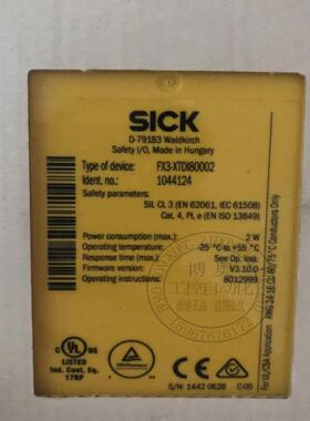 SICK施克安全继电器FX3-XTDI80002 1044124 v3.10.0议价