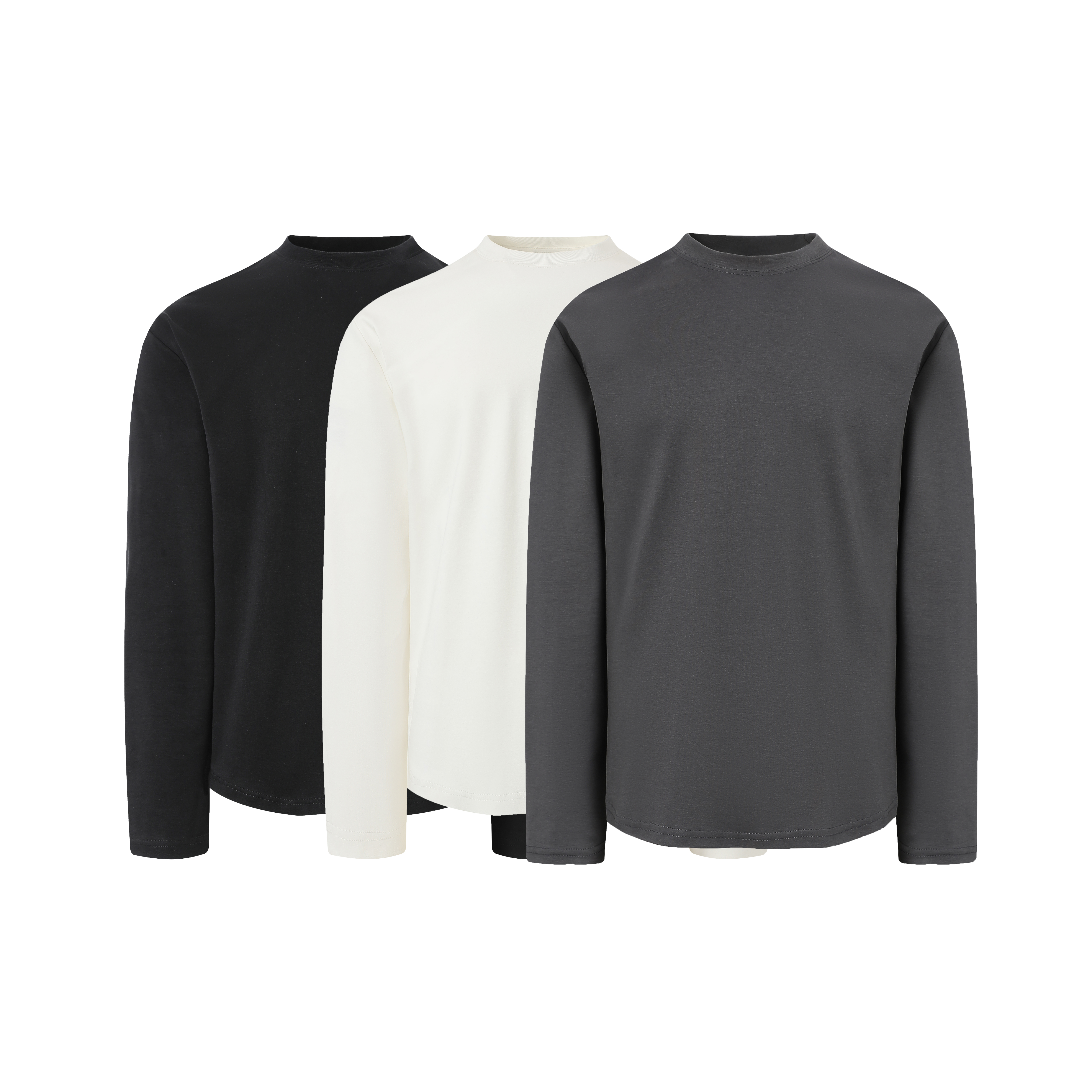 圆弧下摆莱赛尔显壮长袖