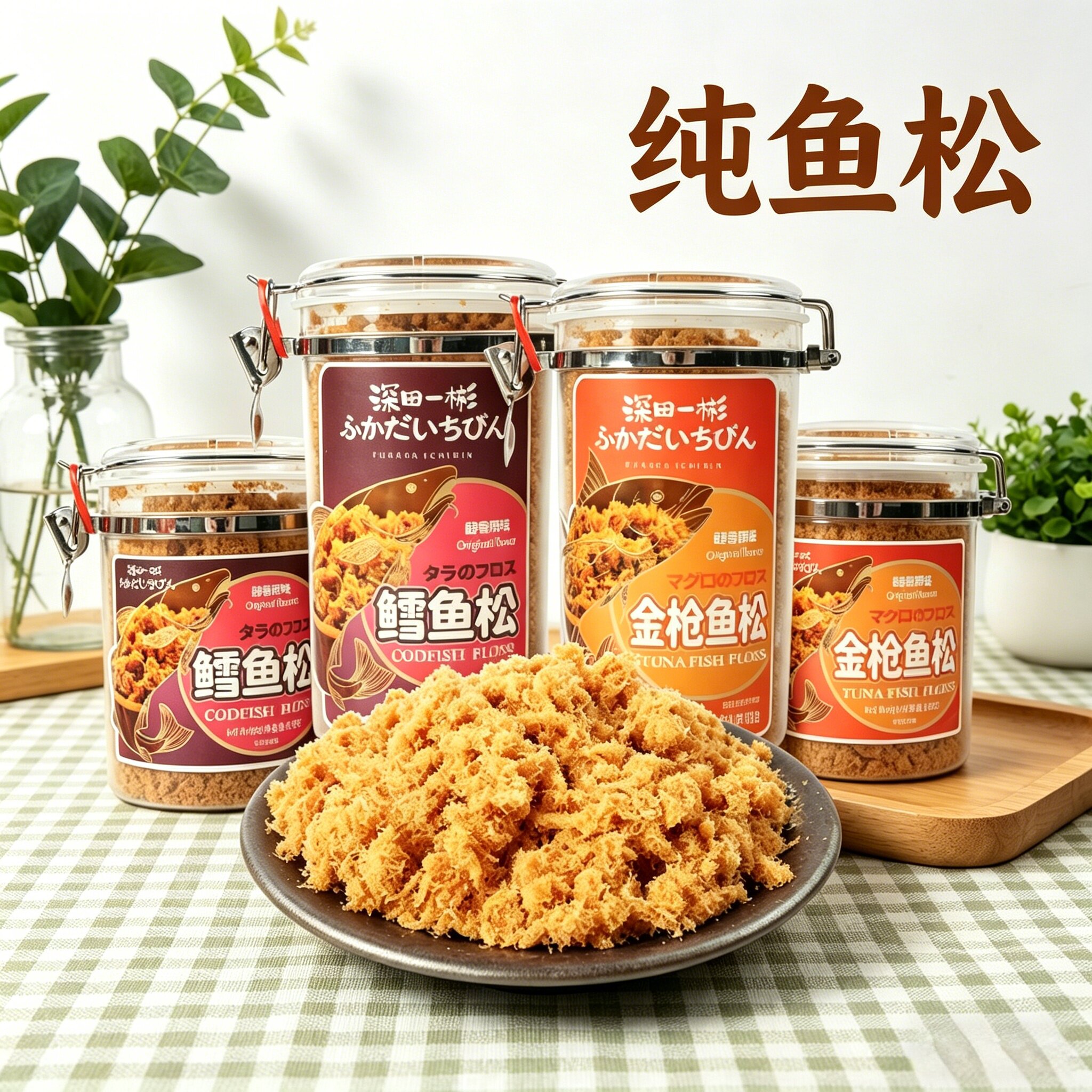 深田一彬金枪鱼松罐装零食金黄松脆即食鱼肉松休闲解馋食品300g