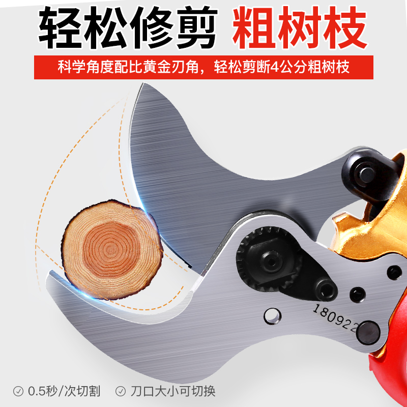 兴立园林电动剪刀果树修枝剪充电式电剪子电剪刀修剪树枝家用强力