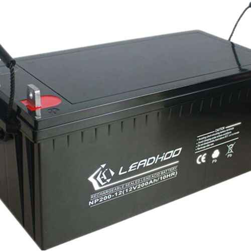 LEADHOO利虎蓄电池12V200AH太阳能船舶通讯发电厂UPS房车用铅酸瓶