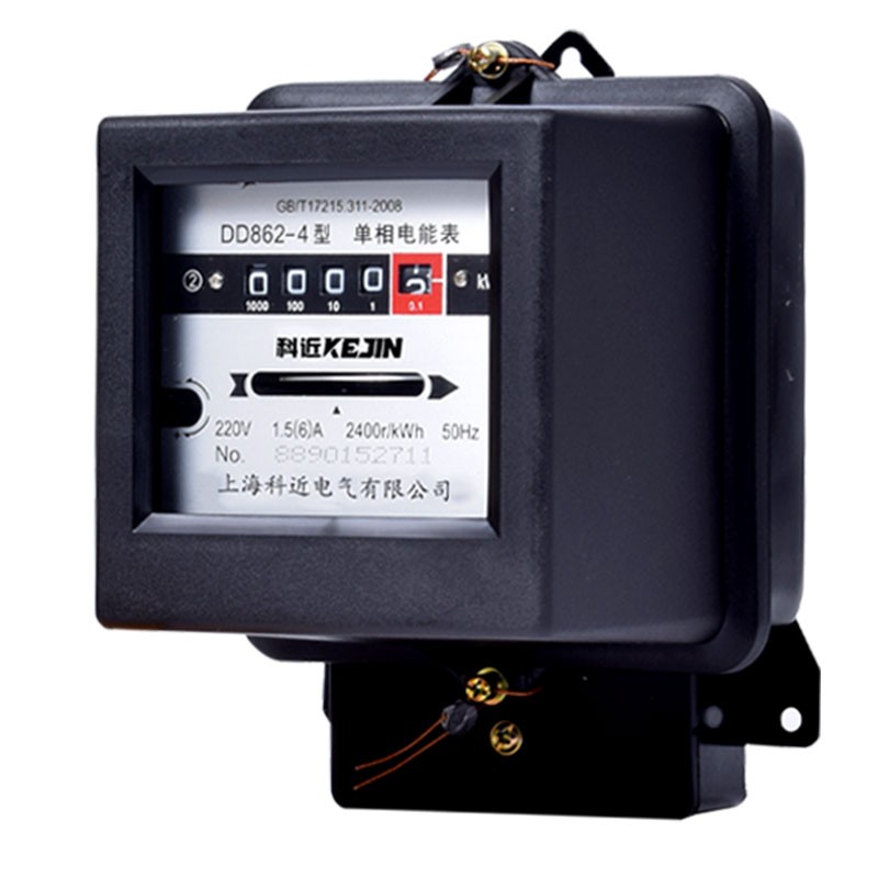 单相家用计度器电能表电度表220v用电量监测出租房机械电能dd86-4