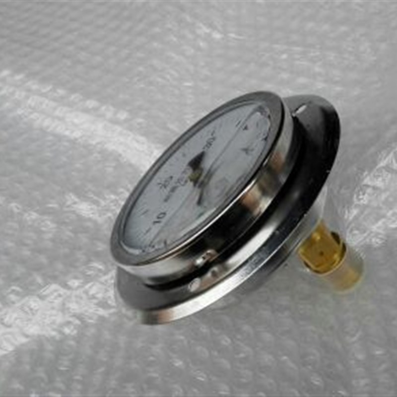 轴向带边耐震压力表 充液压油 yn-100zt 0-40mpa 螺纹 m20X1.5