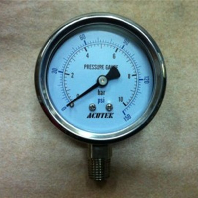 全不锈钢压力表 Y60BF  0-10bar  150Psi    USA