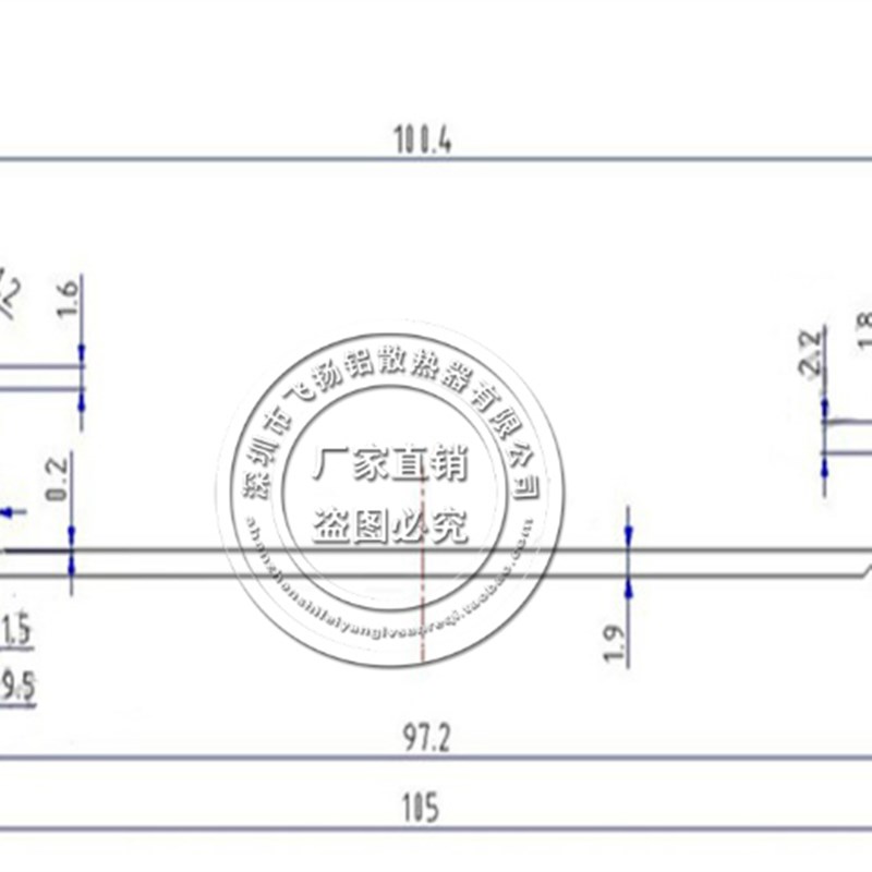 上下分盖接收器纯铝外壳/线路板铝壳/PC板铝盒 100*105*30MM