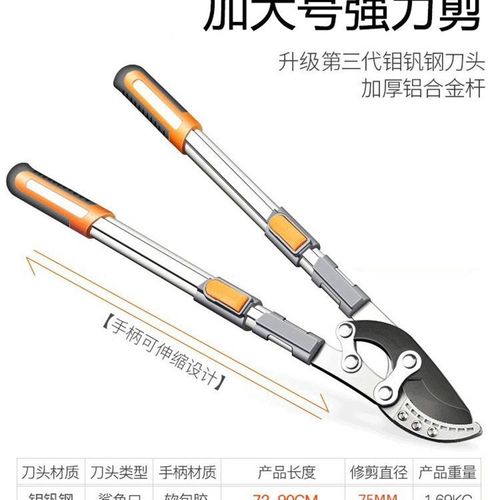 德国精工剪树枝专用剪刀修枝剪伸缩杆果树粗枝园艺花剪园林省力