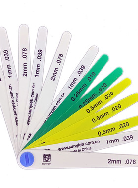 滕艺汽车彩色塑料塞尺15026替美国塑胶塞片19350厚薄规15017单片