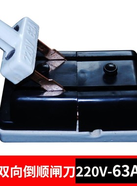 倒顺双投闸刀开关220oV家用单相63A开启式负荷双向刀闸老式正反32