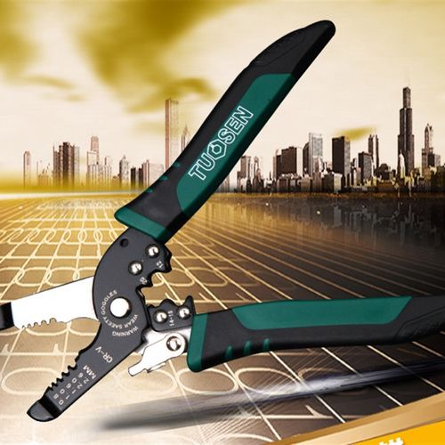 拓森多功能剥线钳压线钳电工手动电缆剥线器电缆剪剥皮钳子拨线钳