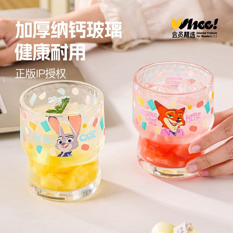会员精选 迪士尼疯狂动物城系列满花波点玻璃300ml*2 - 实物图