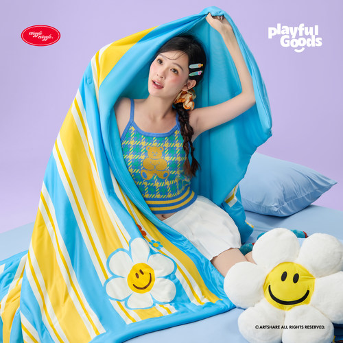 有点淘气wiggle wiggle联名夏凉被A类母婴级可机洗亲肤凉感空调被