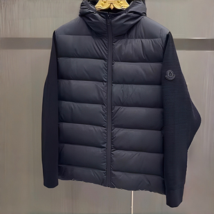 羽绒服男2026年冬季新款连帽拼接净版舒适保暖防风潮流帅气个外套
