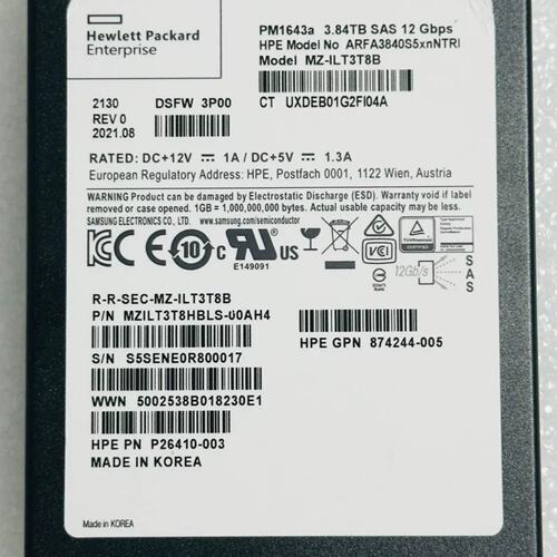 议价HP P26410-003 P37646-001 3.84T可维修