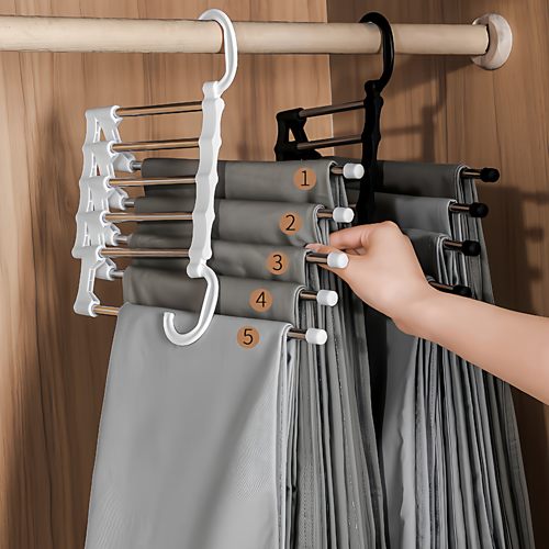 折叠裤架多功能多层裤子衣架家用魔术无痕裤夹衣柜收纳神器裤挂架