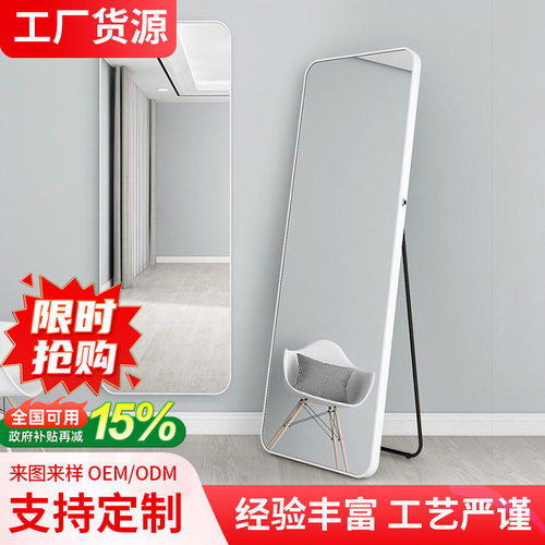 全身镜家用可落地镜壁挂墙穿衣镜女生卧室化妆网红挂墙立体试衣镜