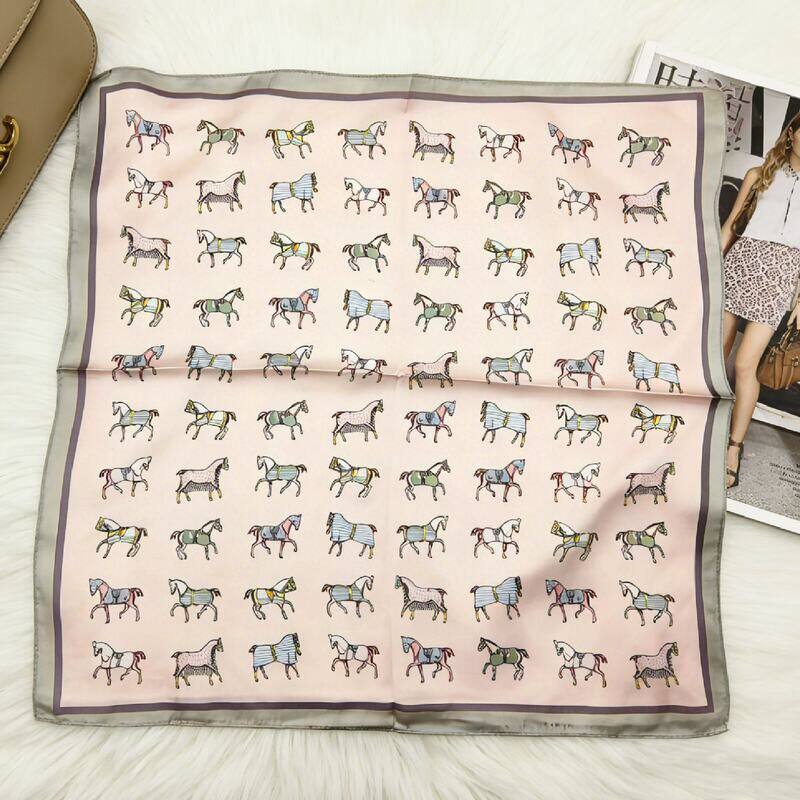 定制logo礼盒装春秋季夏季简约时尚方巾薄款度假风包头巾丝巾少女