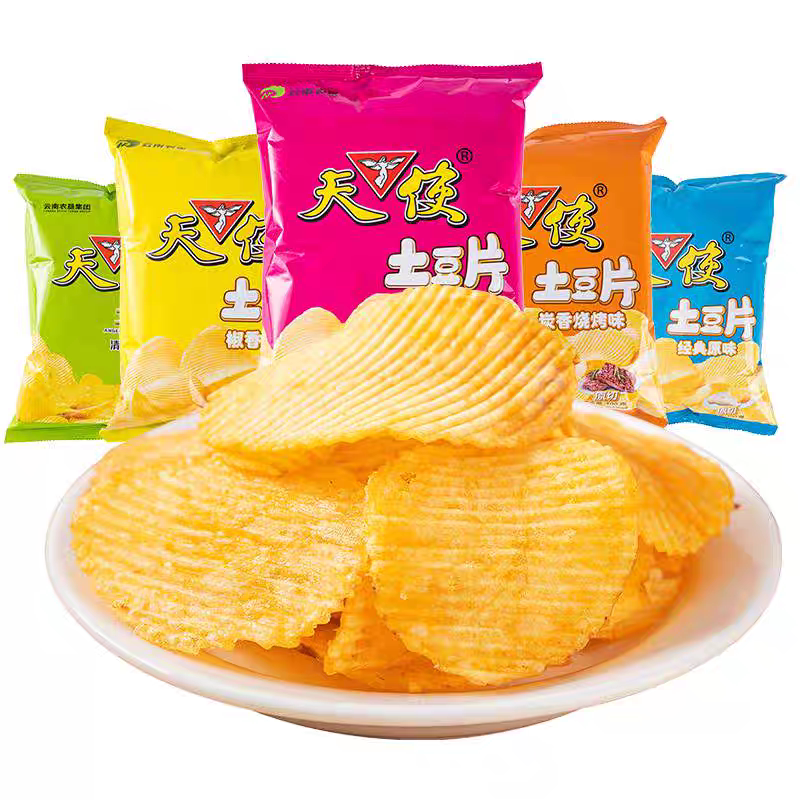 云南特产 天使土豆片 大包装 薯片 洋芋片土豆丝 办公室零食 小吃图片