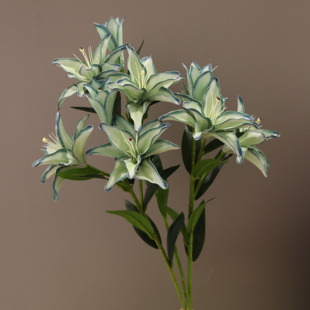 仿真花重瓣百合花家居装饰花餐桌花茶几样板间花艺EVA香水百合