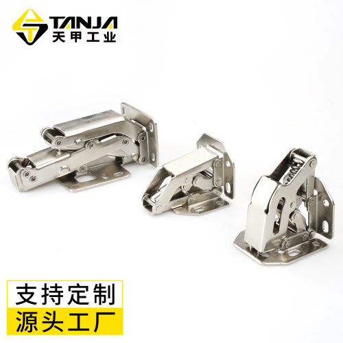 免开槽碳钢开孔缓冲铰链双厚阻尼铰链免侧板全盖柜门合页侧板支架