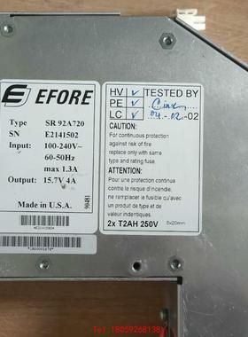 【非标价】EFORE 安伏 SR92A720  15.7V 4A电源
