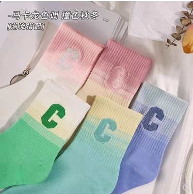 【10双装】情侣款多巴胺男女同款中筒袜