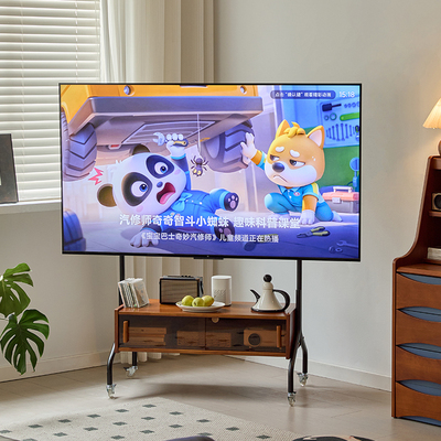 带洞洞板收纳实木可移动电视柜