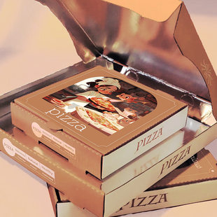 新品 三层瓦楞铝箔加厚78910寸 热销镀铝膜披萨盒比萨打包外卖包装