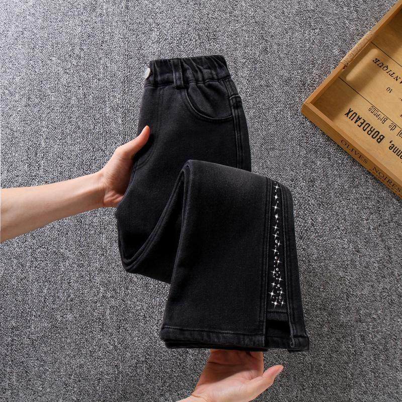 女童裤子春秋季2025新款儿童中大童洋气时髦潮黑蓝软牛仔微喇叭裤,童装/婴儿装/亲子装,儿童牛仔裤,淘宝优惠券,粉丝福利购,淘宝优惠卷
