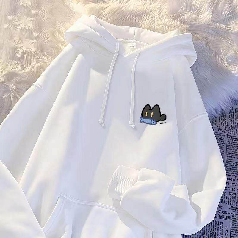 中大儿童学生卡通印花连帽卫衣秋冬男女童韩系慵懒风长袖外套上衣