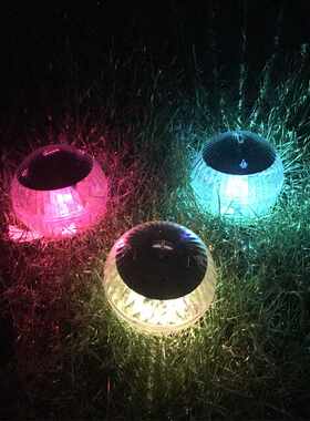 新款太阳能水漂灯 水池漂浮灯LED庭院装饰灯太阳能灯魔幻球灯