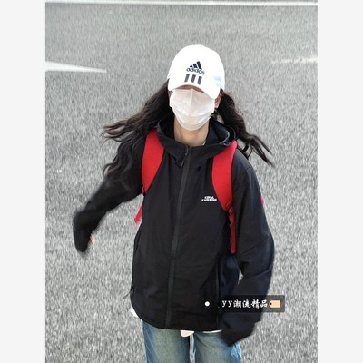 黑色冲锋衣外套薄款女款上衣秋季2025新款小个子高级感运动登山服