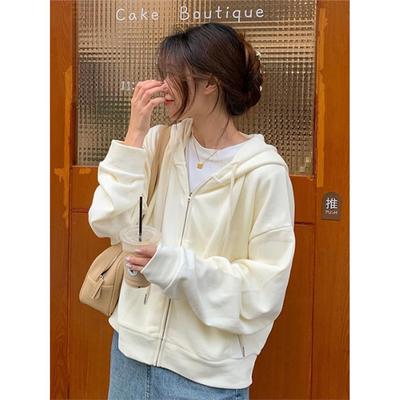 Uc奶系卫衣连帽衫女春秋