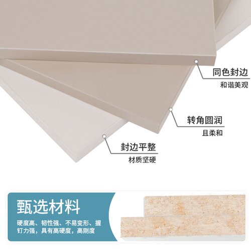 柜门pet衣柜门板定做 防水防潮加厚家具门硬板肤感极简欧松橱柜门 - 封面