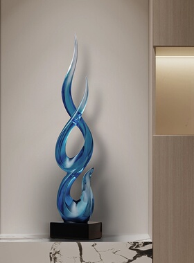 现代轻奢玄关柜入户正对门摆件办公室客厅感艺术品家居装饰品