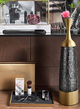 米洛思维细高大花瓶轻奢摆件客厅干花插花简约现代电视柜玄关家居