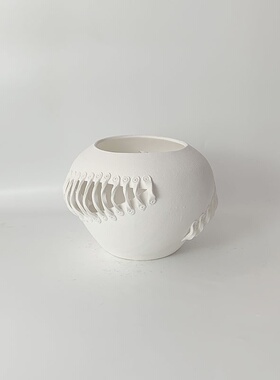 异形陶瓷纯色花瓶插花摆件客厅电视柜样板间软装家居装饰品