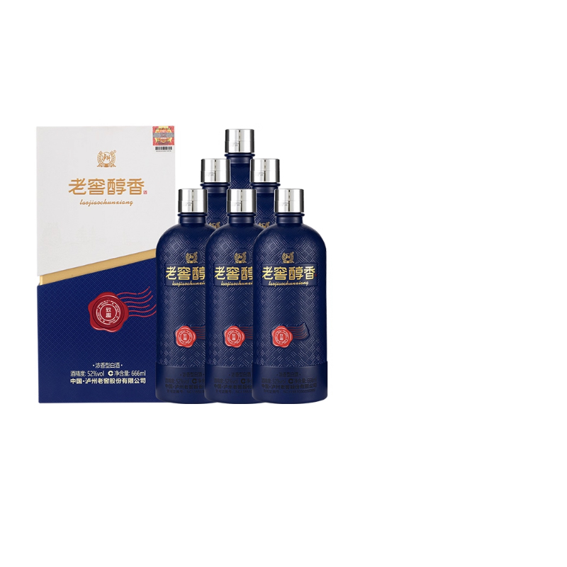 泸州老窖浓香型 老窖醇香酒致趣52度666ml*6瓶宴席酒整箱送礼白酒
